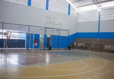 Obras de reforma dos ginásios de Povoação e do Linhares V avançam e animam moradores Obras de reforma dos ginásios de Povoação e do Linhares V avançam e animam moradores