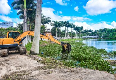 Iniciada a segunda etapa de limpeza das lagoas urbanas do município Iniciada a segunda etapa de limpeza das lagoas urbanas do município